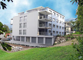 MFH vergrssern, Nord-West Ansicht  (MFH = Mehrfamilienhaus)